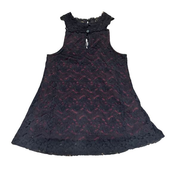 Daytrip Black Red Lace Sleeveless Tank Top Women’s Size Small Keyhole Back - Picture 6 of 6